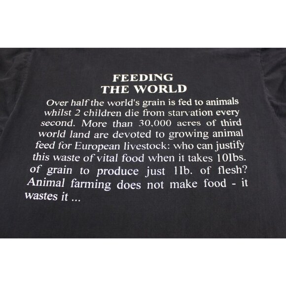 Disrupt Rid the Cancer vintage crew neck crust punk t shirt Feeding the‎ World - Picture 6 of 11